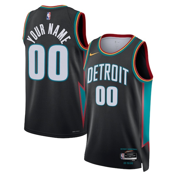 Detroit Pistons Trikot Benutzerdefinierte Nike 2025-26 City Edition Schwarz Swingman - Herren Detroit Pistons Trikot Benutzerdefinierte Nike 2025-26 City Edition Schwarz Swingman - Herren
